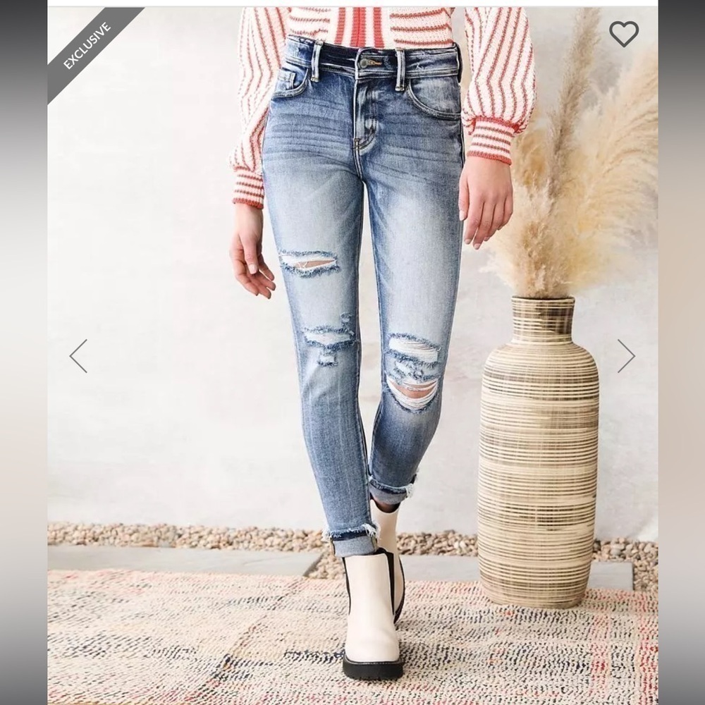 KanCan Signature HIGHRISE SKINNY ANKLE DISTRESSED